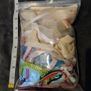 25+ Assorted Ribbon Collection * 6x8" Bag Of Ribbon * Silk Ribbon * Sheer Ribbon